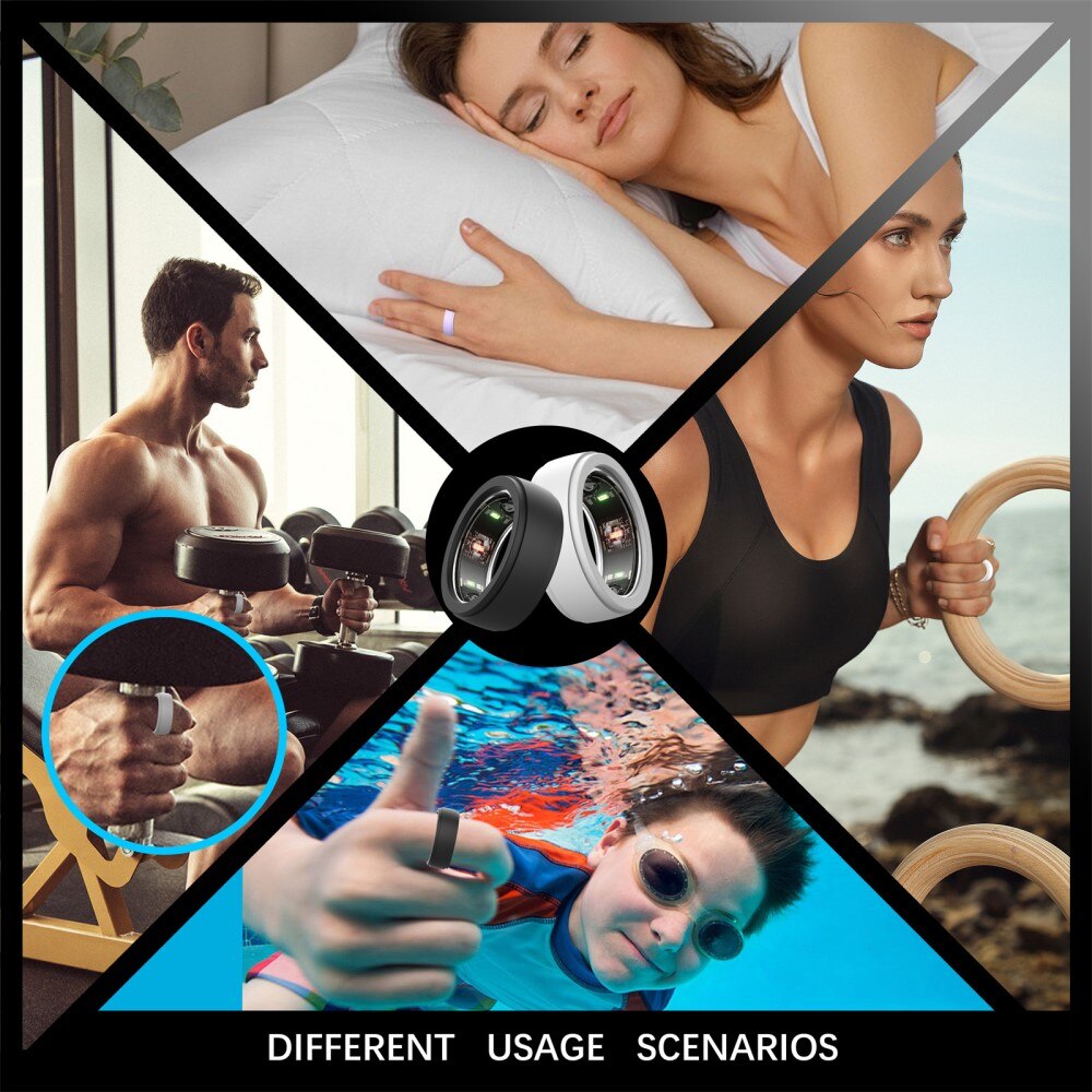Cover in silicone Samsung Galaxy Ring taglia 6-9, nero