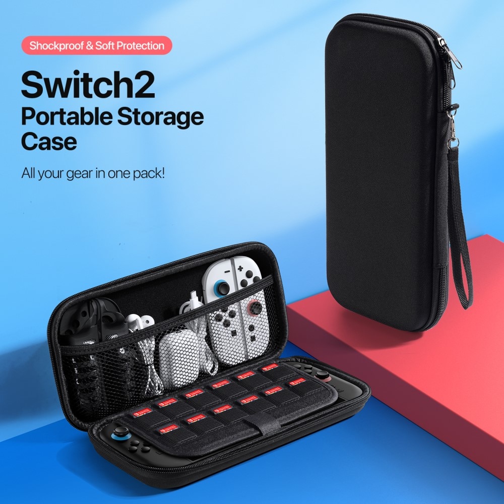 Custodia di stoccaggio per Nintendo Switch 2 nero