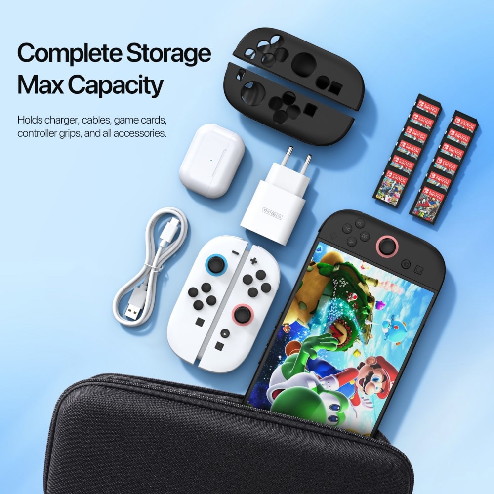 Custodia di stoccaggio per Nintendo Switch 2 nero