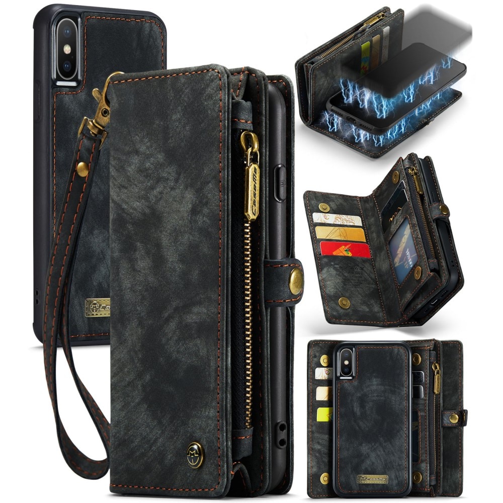 Cover portafoglio Multi-Slot iPhone X/XS Grigio
