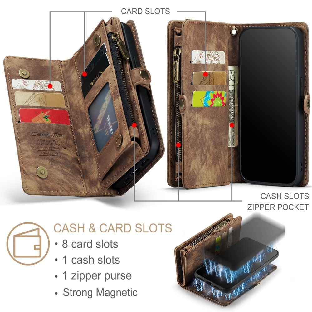 Cover portafoglio Multi-Slot iPhone X/XS Marrone