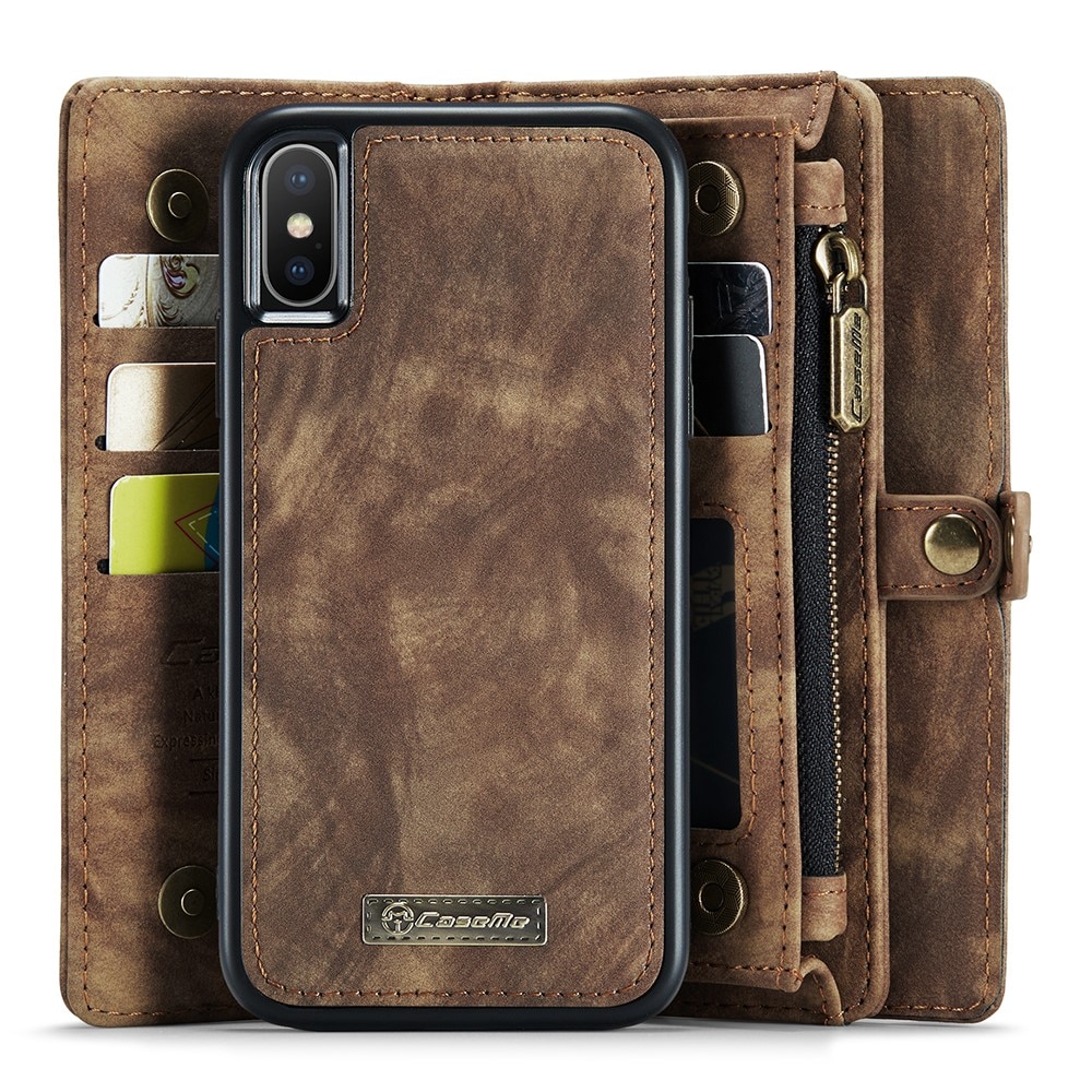 Cover portafoglio Multi-Slot iPhone X/XS Marrone