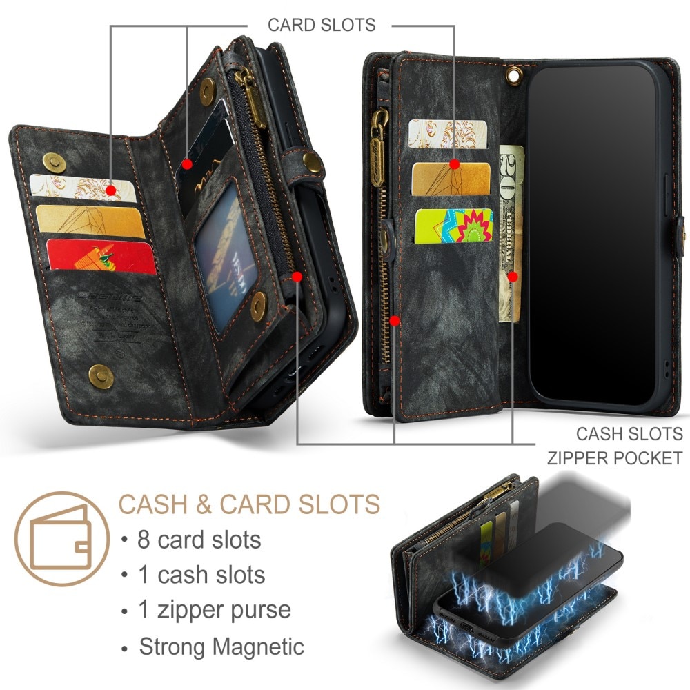 Cover portafoglio Multi-Slot iPhone Xr Grigio