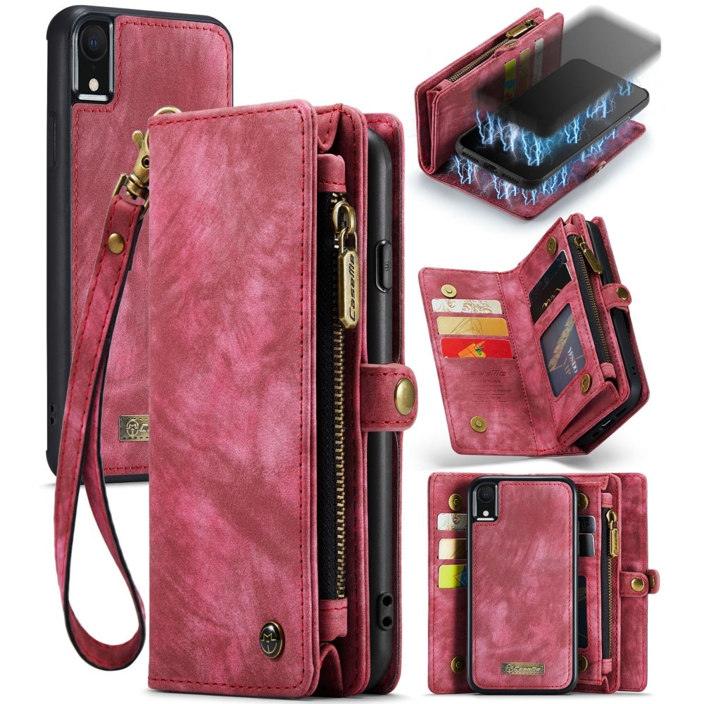 Cover portafoglio Multi-Slot iPhone Xr Rosso