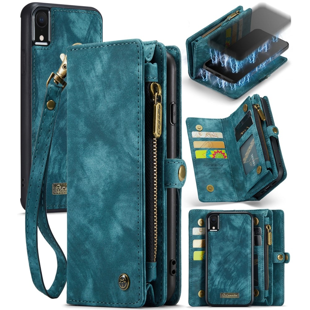 Cover portafoglio Multi-Slot iPhone Xr Blu
