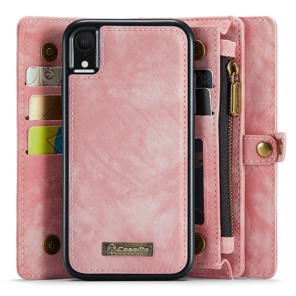 Cover portafoglio Multi-Slot iPhone Xr Rosa