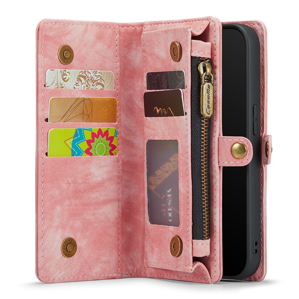 Cover portafoglio Multi-Slot iPhone Xr Rosa