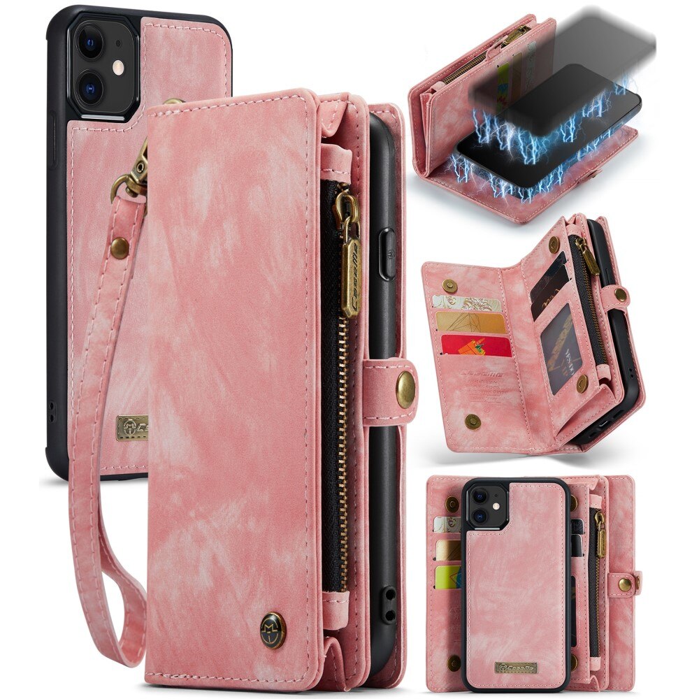 Cover portafoglio Multi-Slot iPhone 11 rosa