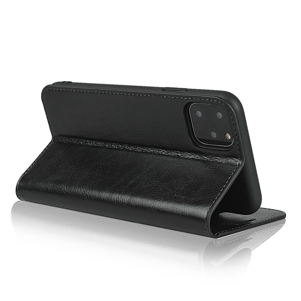 Cover Portafoglio in vera pelle iPhone 11 Pro nero