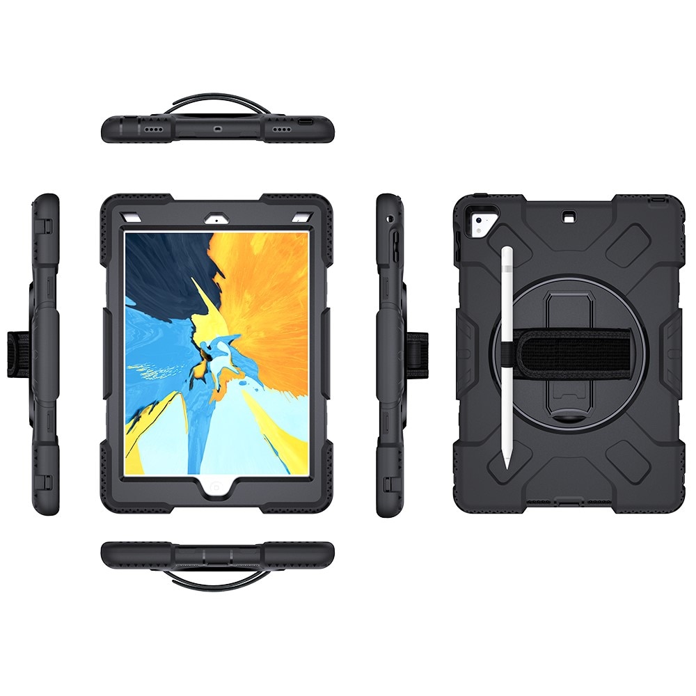 Custodia ibrida antiurto con tracolla iPad Air 2 9.7 (2014) nero