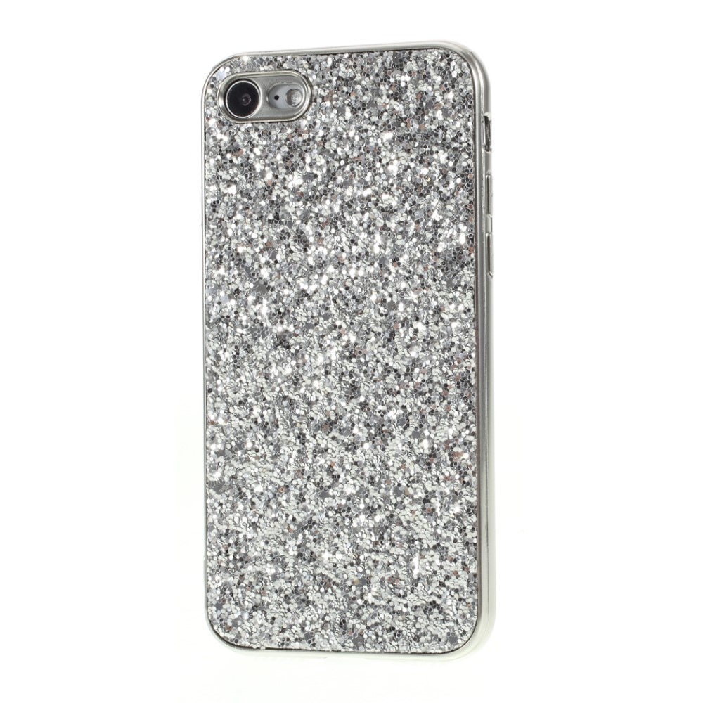 Cover Luccichio iPhone SE (2022) d'argento