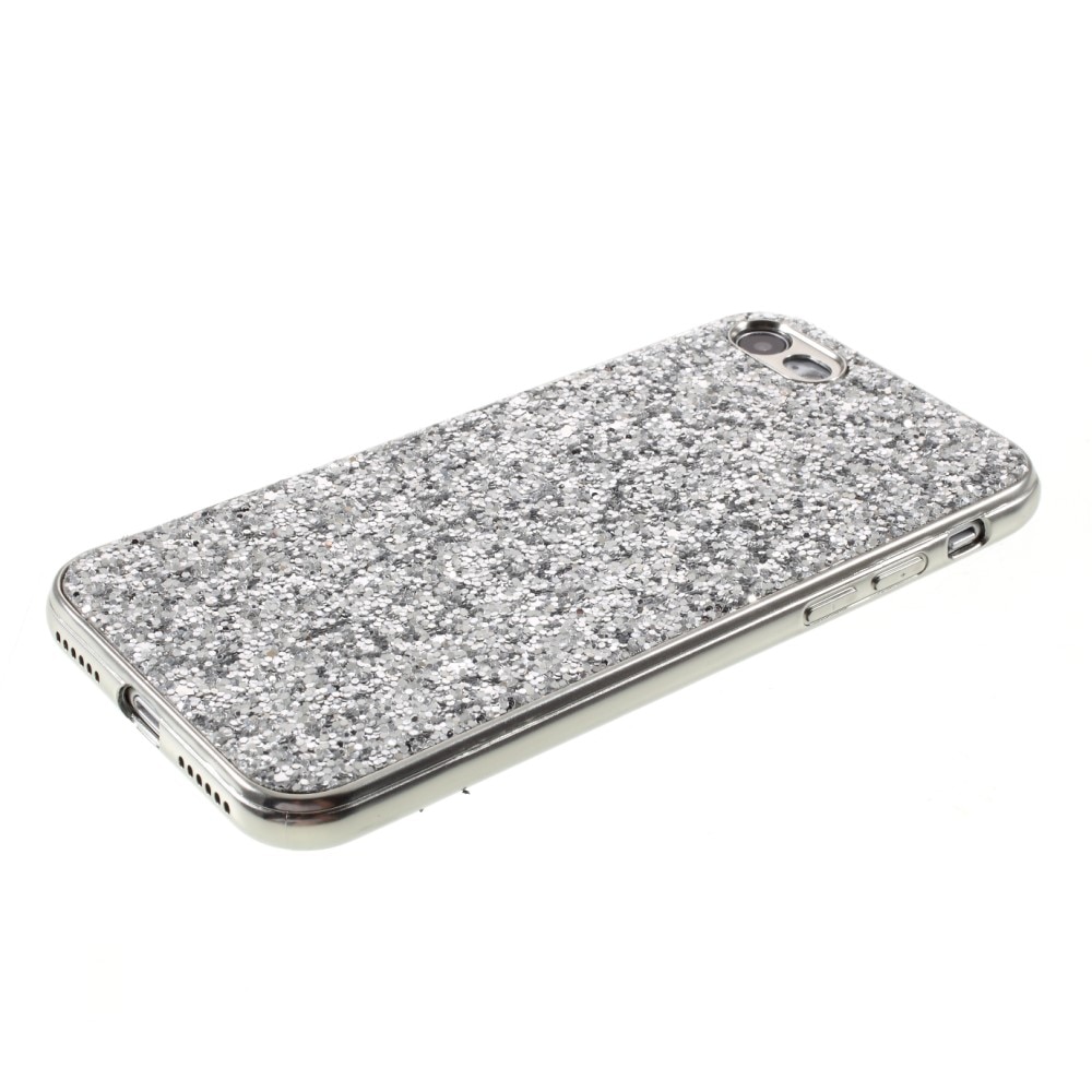 Cover Luccichio iPhone SE (2022) d'argento