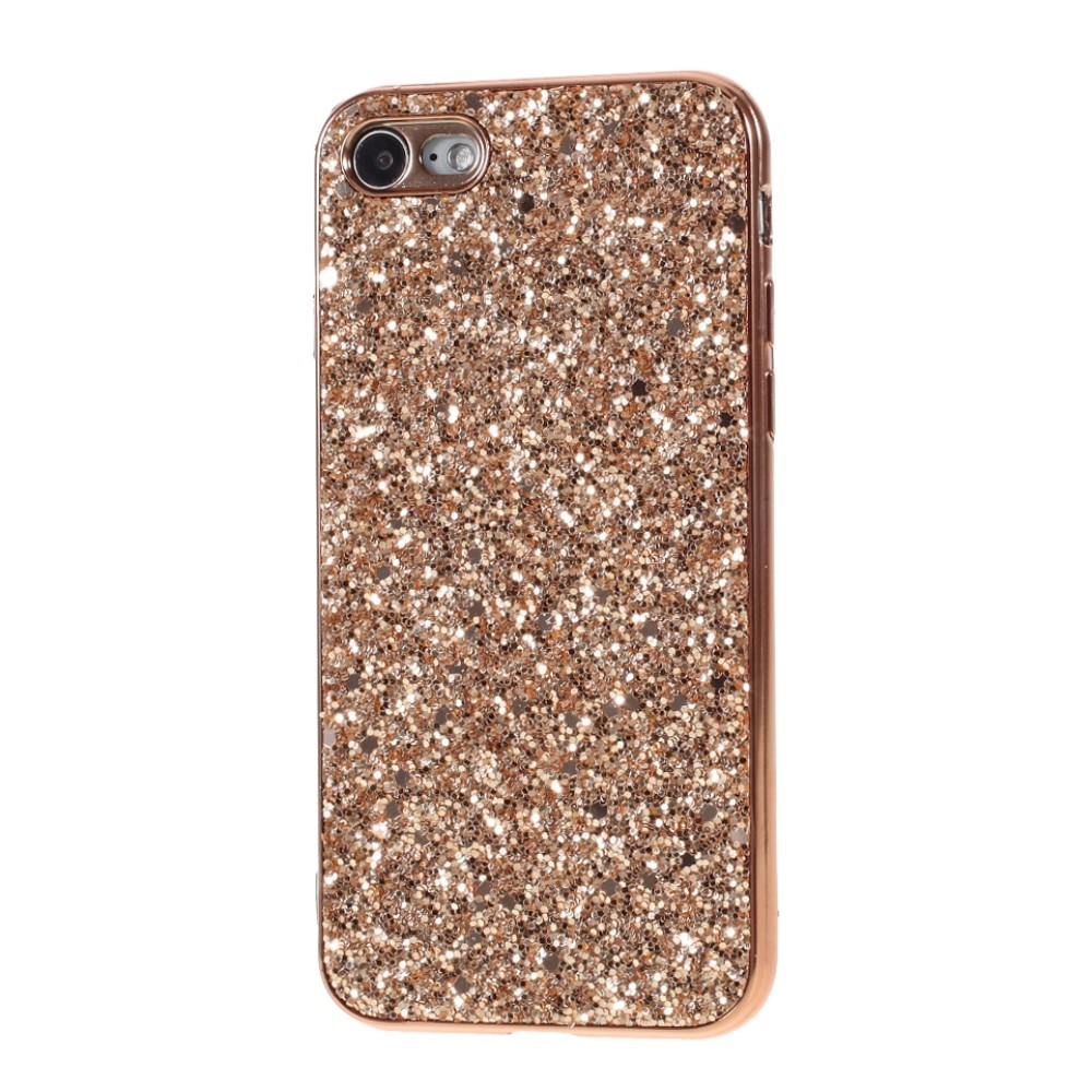 Cover Luccichio iPhone SE (2020) oro rosa