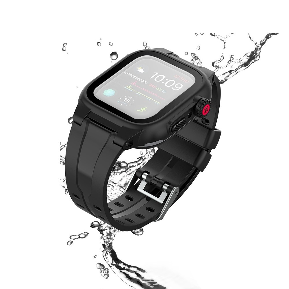 Cover Impermeabile con Cinturino in silicone Apple Watch SE 44mm nero