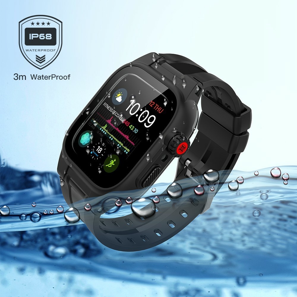 Cover Impermeabile con Cinturino in silicone Apple Watch SE 44mm nero