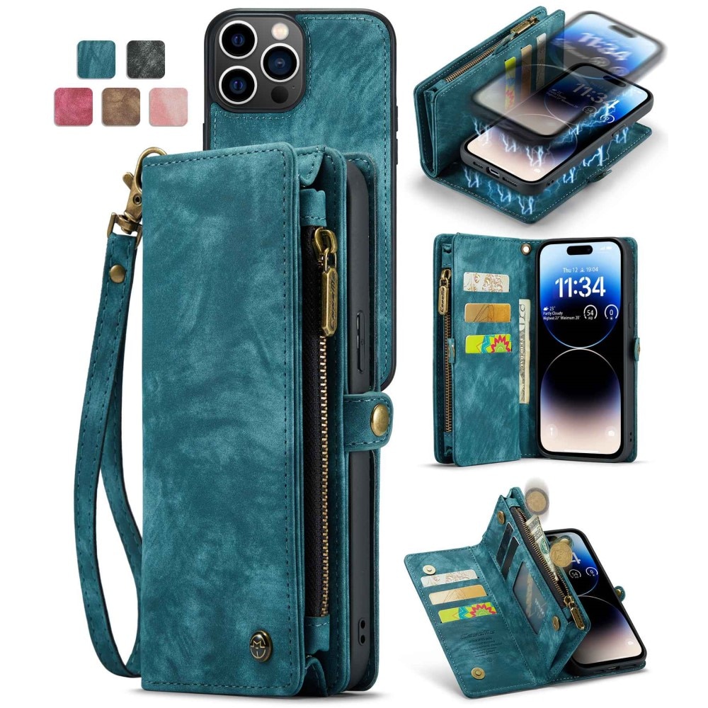 Cover portafoglio Multi-Slot iPhone 12 Pro Max Blu