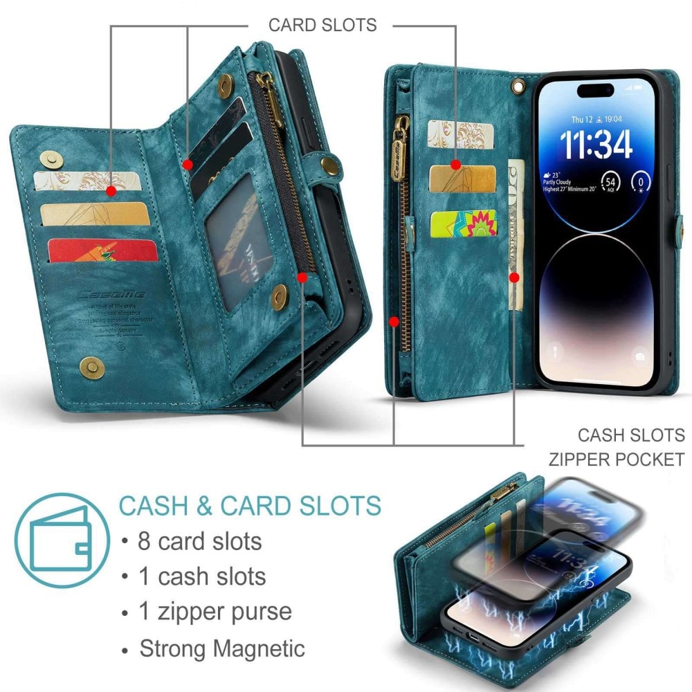 Cover portafoglio Multi-Slot iPhone 12/12 Pro Blu