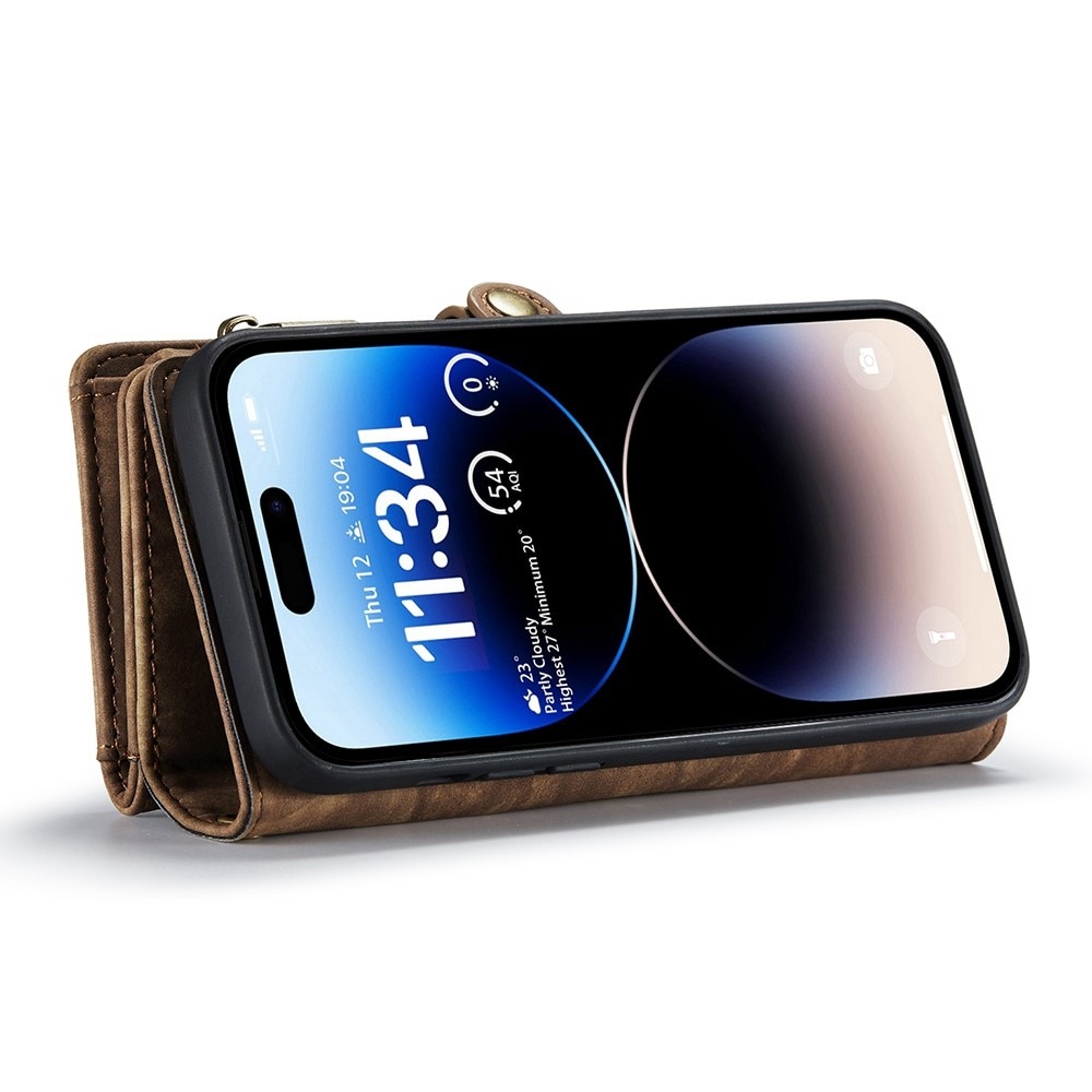 Cover portafoglio Multi-Slot iPhone 12/12 Pro Marrone