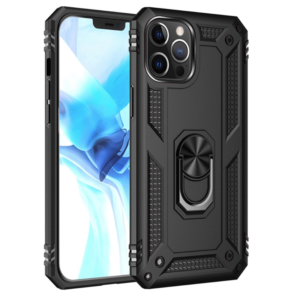 Cover ibride con anello iPhone 12 Pro Max nero