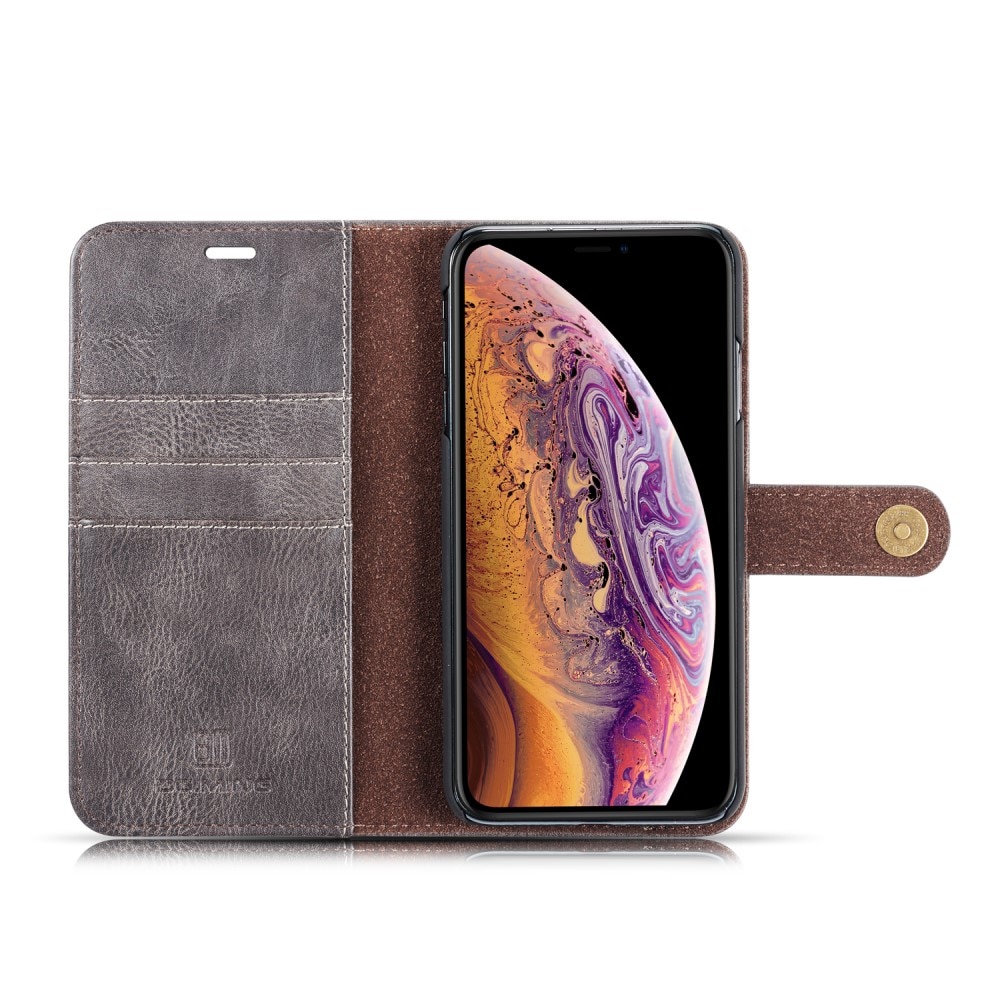 Cover portafoglio Magnet Wallet iPhone XS Max Marrone