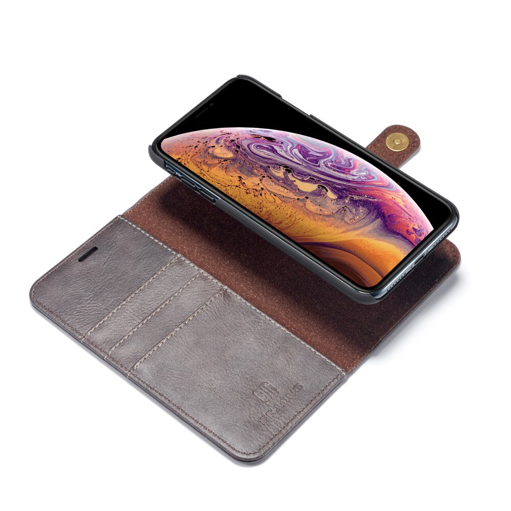 Cover portafoglio Magnet Wallet iPhone XS Max Marrone