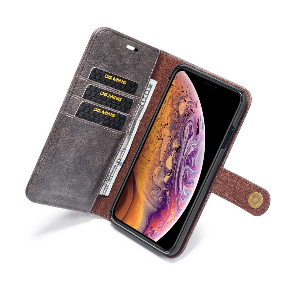 Cover portafoglio Magnet Wallet iPhone XS Max Marrone