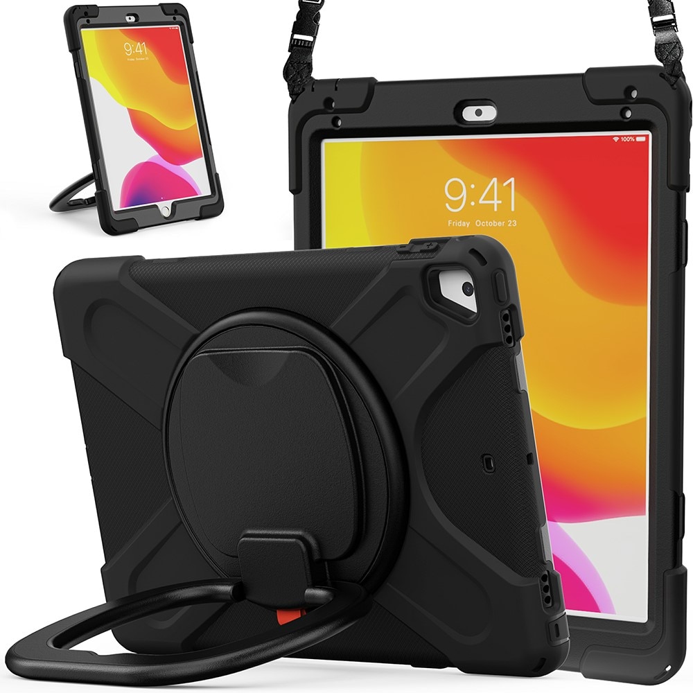 Cover ibrida con supporto e tracolla iPad Air 9.7 1st Gen (2013) nero