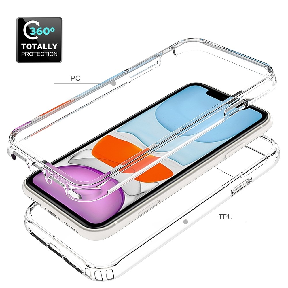 Cover protezione totale iPhone 11 trasparente