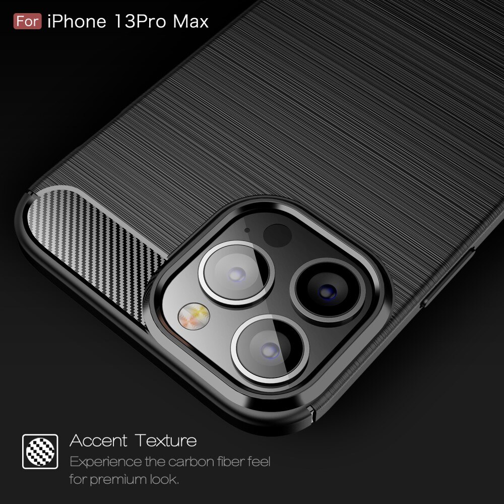 Cover TPU Brushed Apple iPhone 13 Pro Max Nero