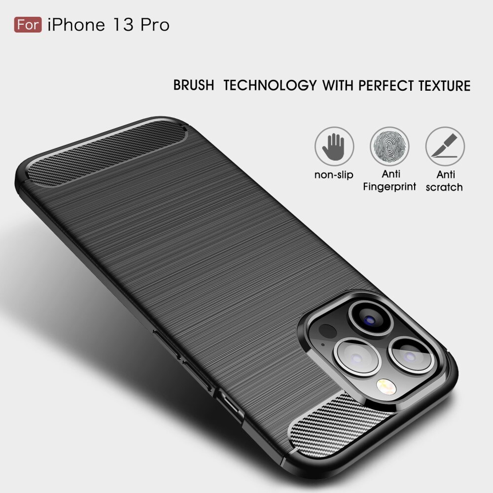 Cover TPU Brushed iPhone 13 Pro Nero