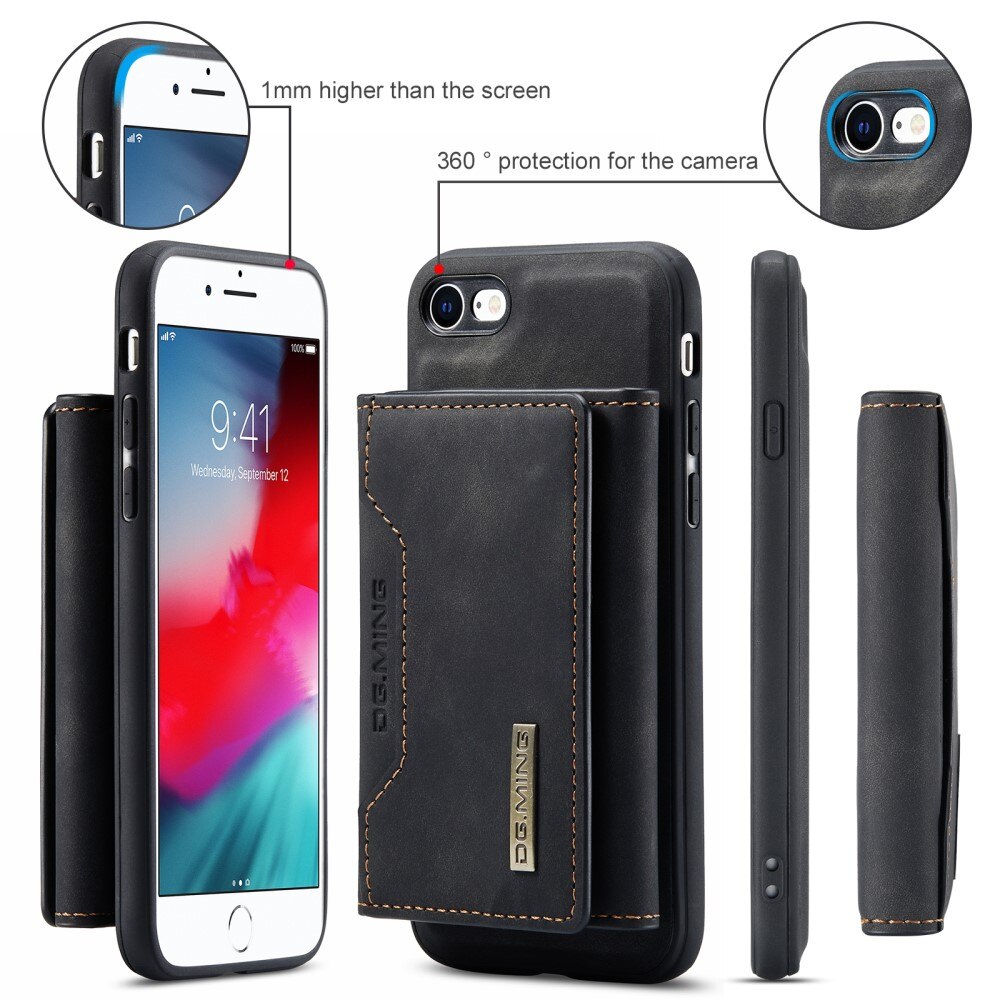 Cover Magnetic Card SlotiPhone SE 2022 Nero