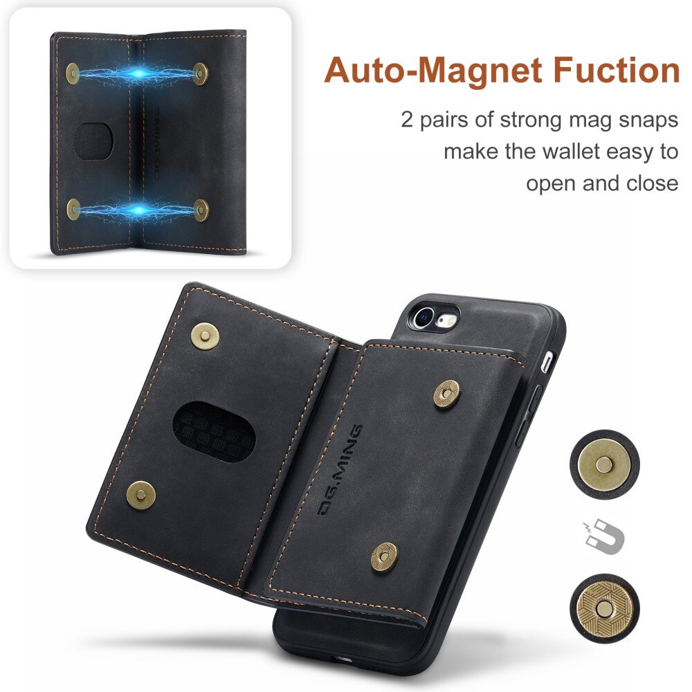 Cover Magnetic Card SlotiPhone SE 2022 Nero