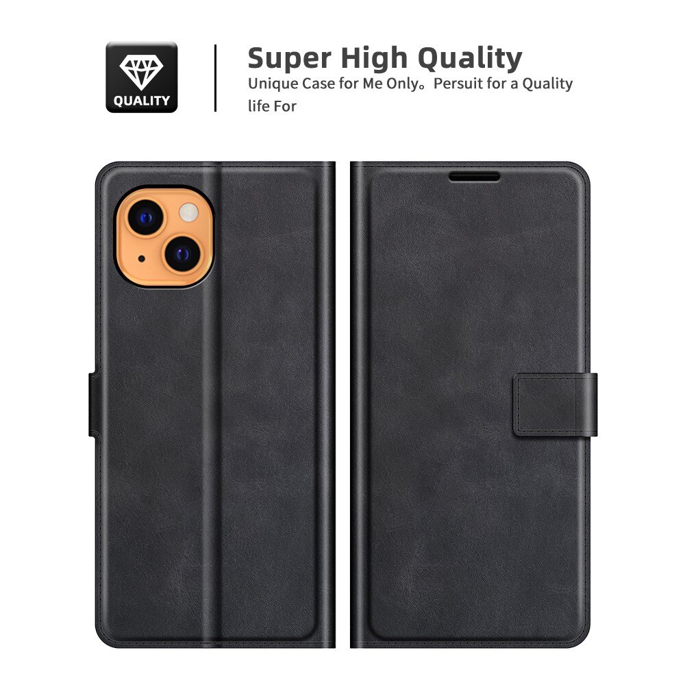 Cover portafoglio Leather Wallet iPhone 13 Mini Black