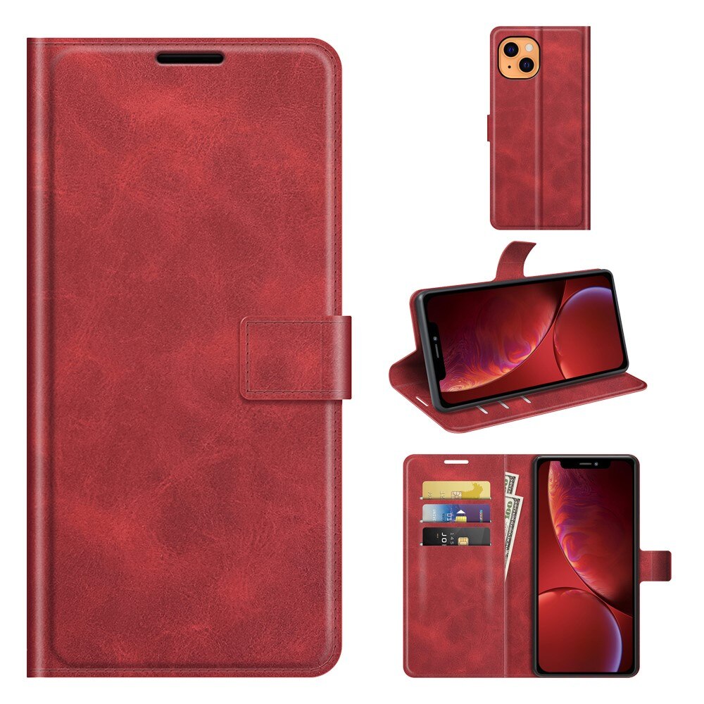 Cover portafoglio Leather Wallet iPhone 13 Mini Red