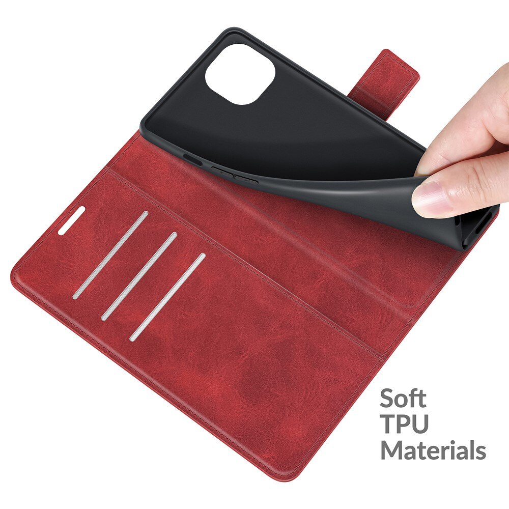 Cover portafoglio Leather Wallet iPhone 13 Mini Red