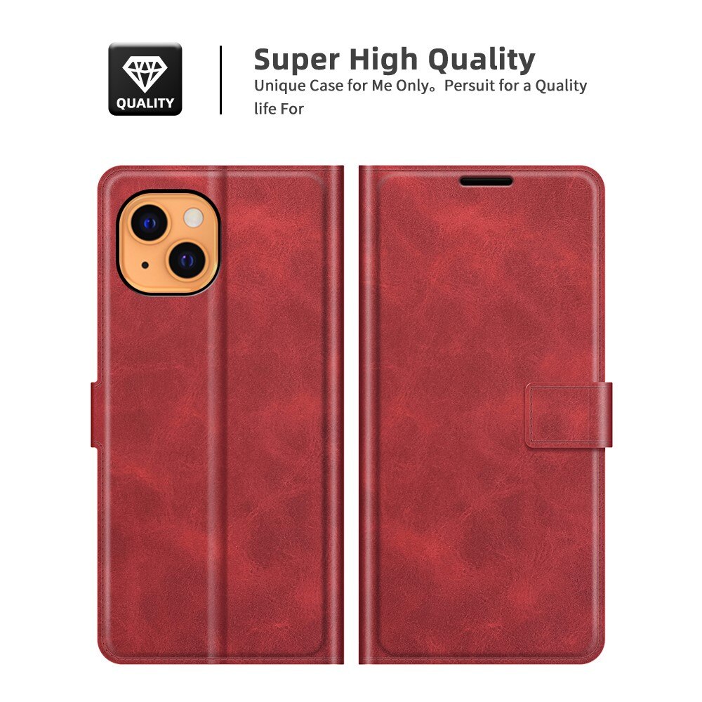 Cover portafoglio Leather Wallet iPhone 13 Mini Red