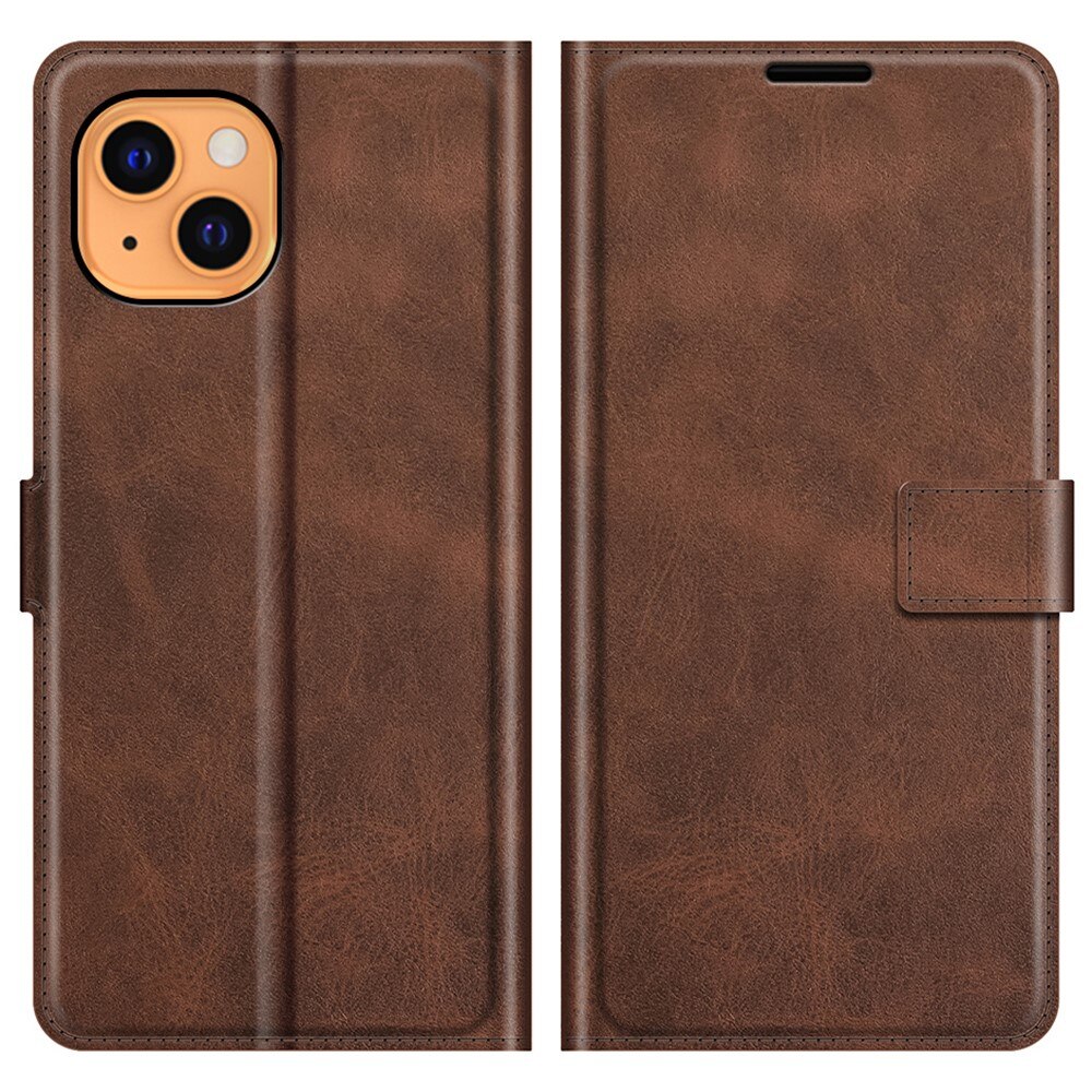 Cover portafoglio Leather Wallet iPhone 13 Mini Brown