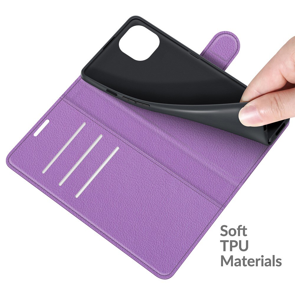 Cover portafoglio iPhone 13 Mini Viola