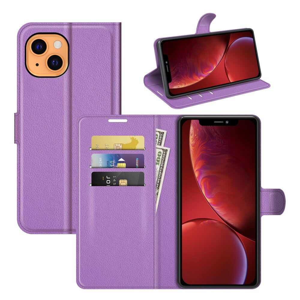 Cover portafoglio iPhone 13 Mini Viola