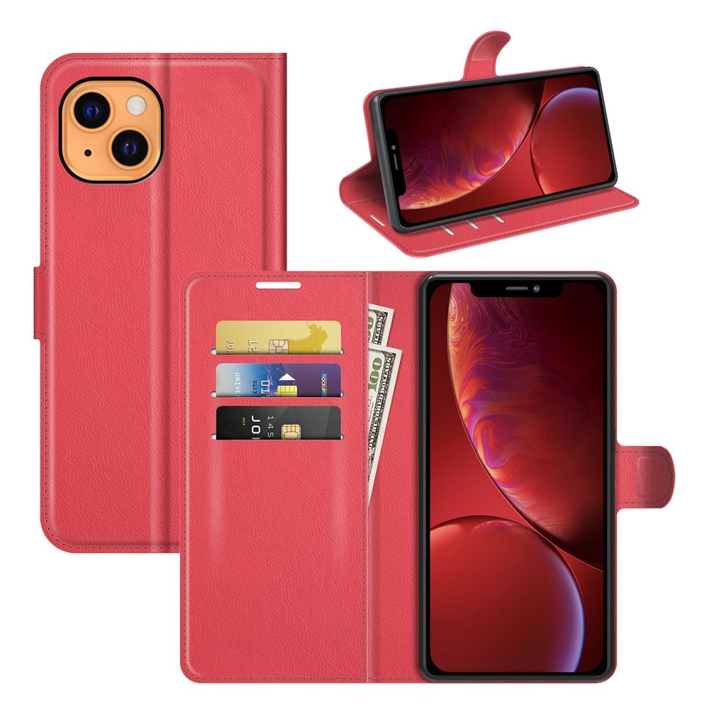 Cover portafoglio Apple iPhone 13 Rosso