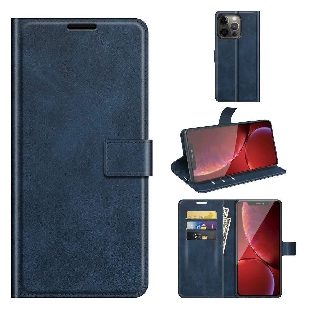 Cover portafoglio Leather Wallet iPhone 13 Pro Max Blue