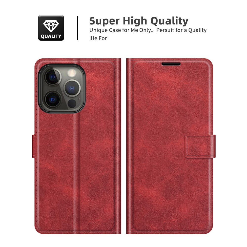 Cover portafoglio Leather Wallet iPhone 13 Pro Red