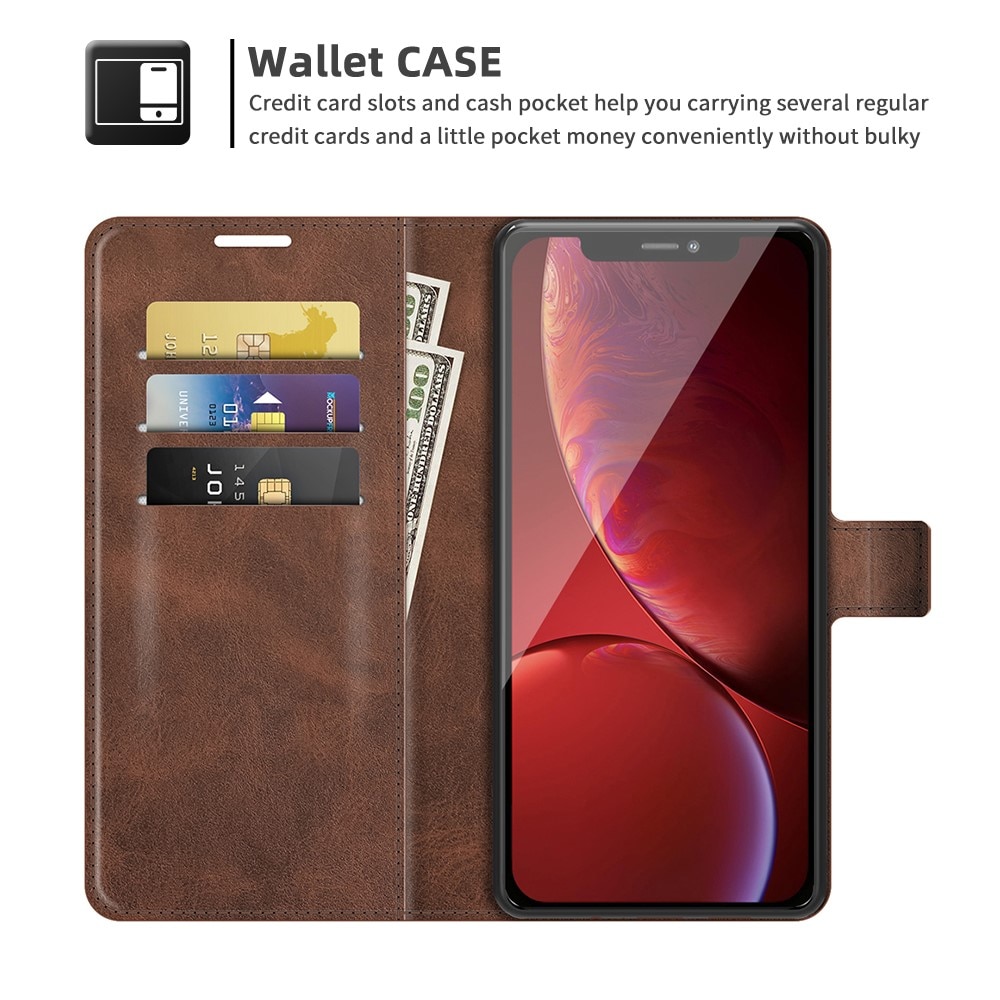 Cover portafoglio Leather Wallet iPhone 13 Pro Brown