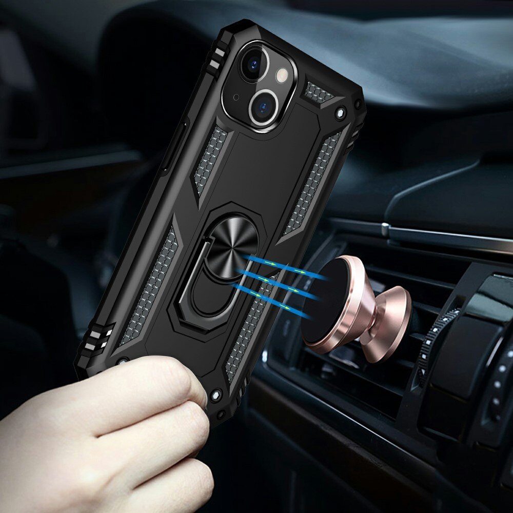 Cover ibride con anello iPhone 13 Nero