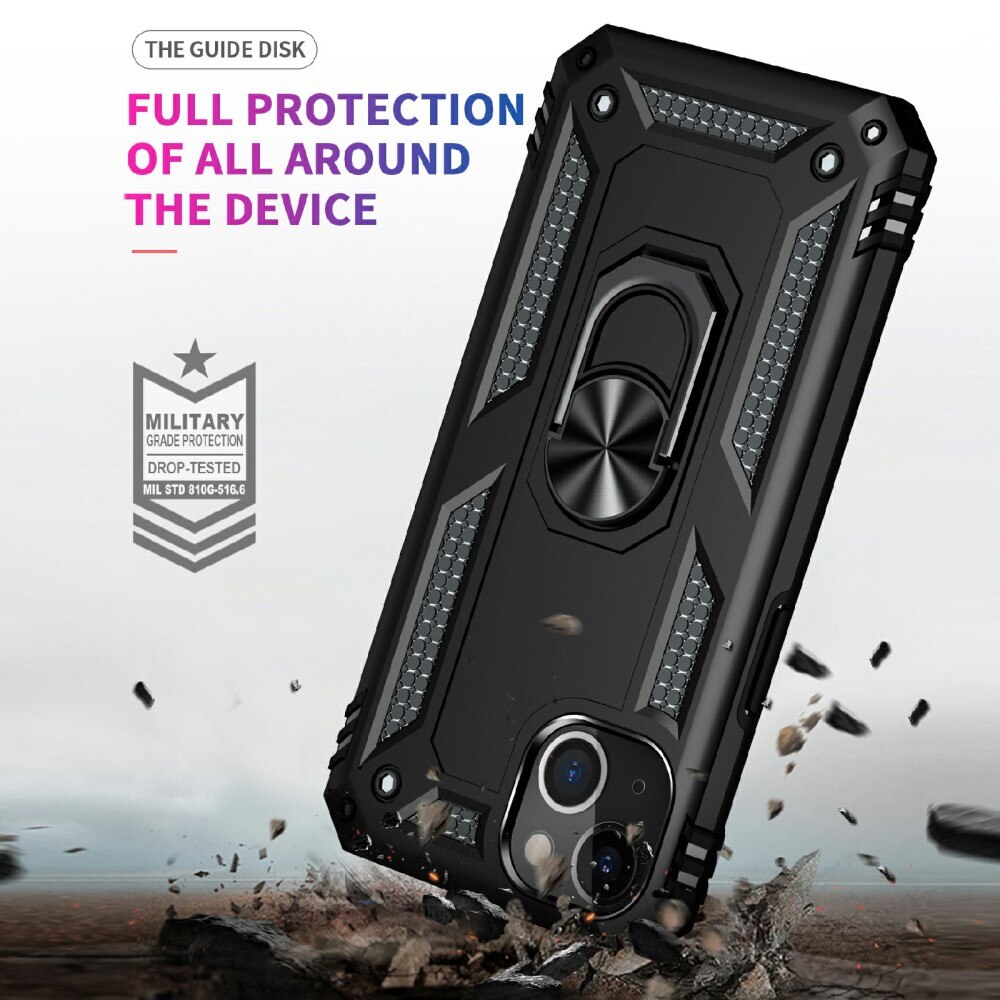 Cover ibride con anello iPhone 13 Nero