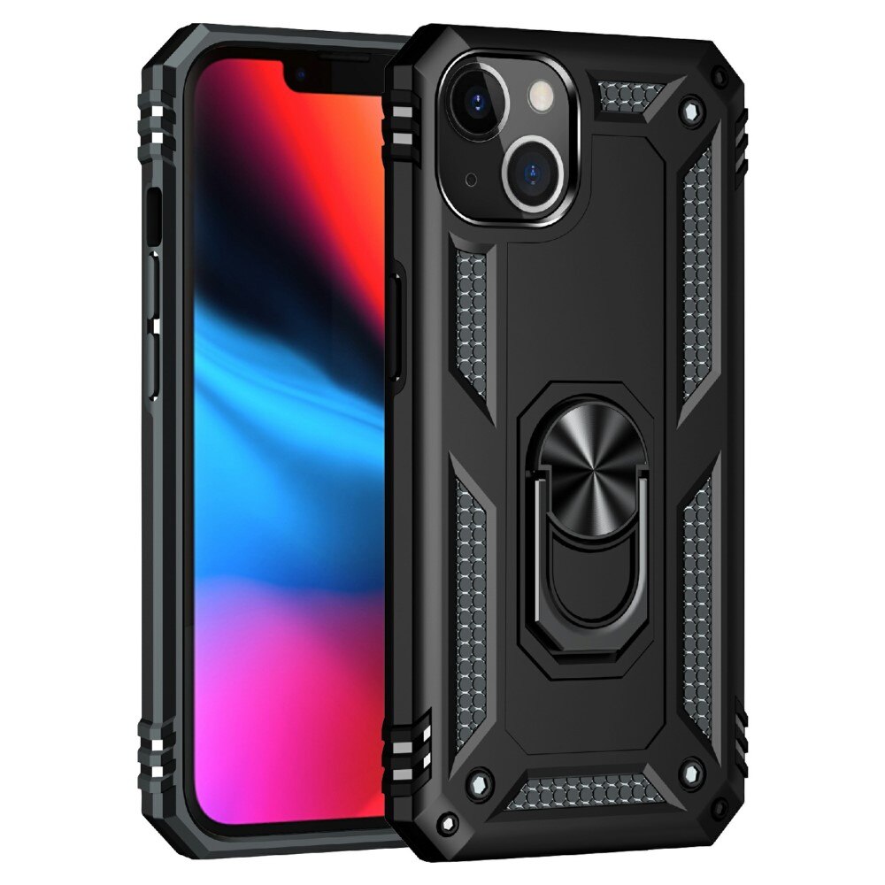 Cover ibride con anello iPhone 13 Nero
