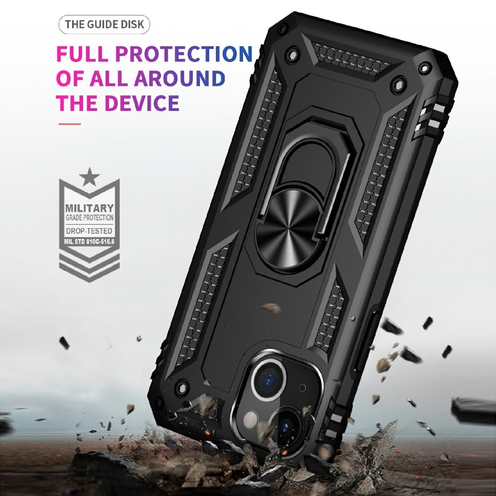 Cover ibride con anello iPhone 13 Mini nero