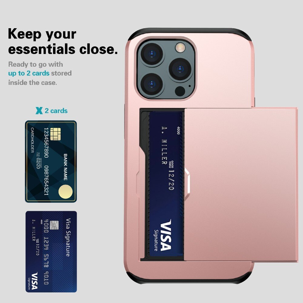 Cover portacarte iPhone 13 Pro Rosa