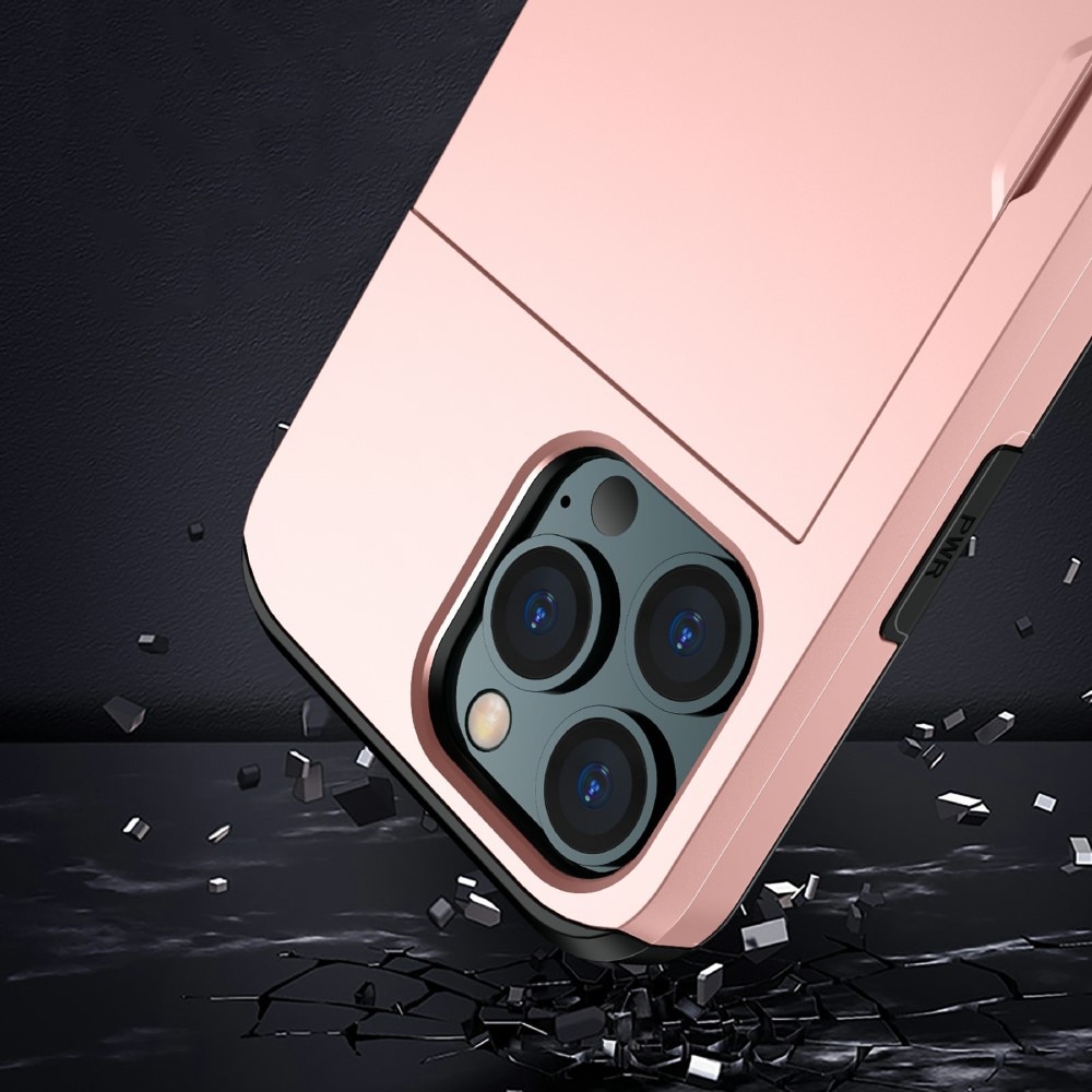 Cover portacarte iPhone 13 Pro rosa