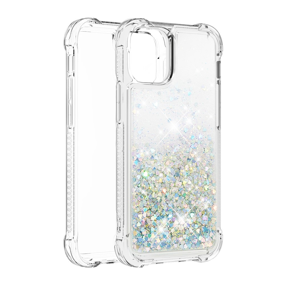 Cover Glitter Powder TPU iPhone 13 Mini D'argento